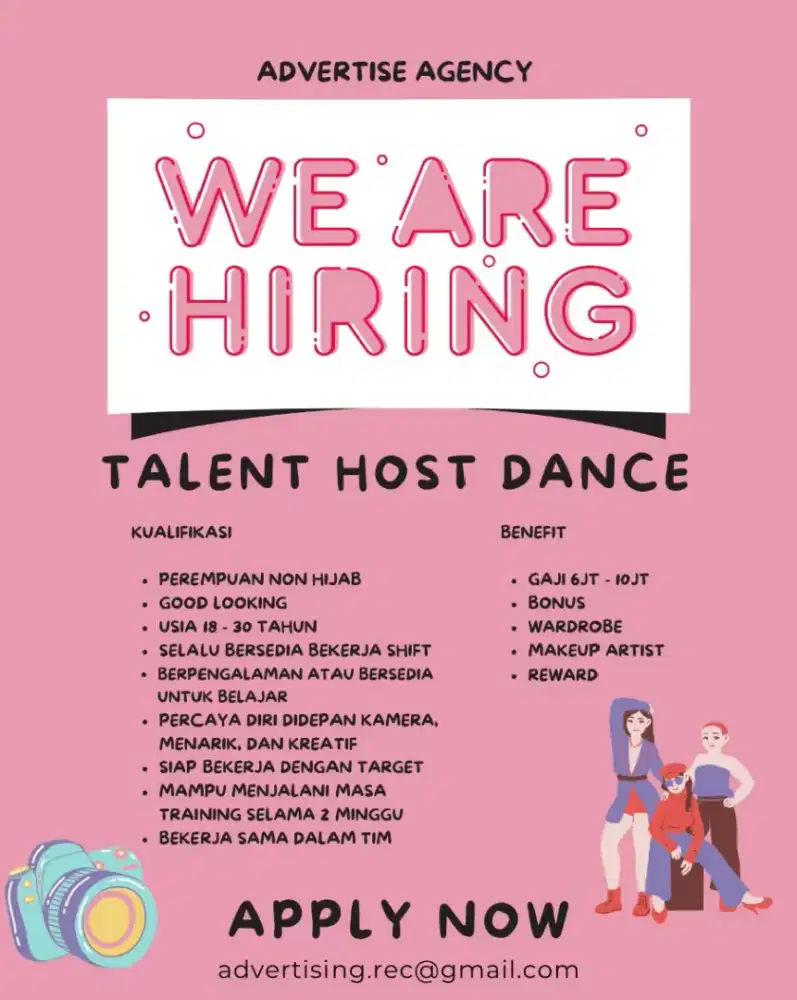 WE ARE HIRING TALENT DANCE LIVE STREAMING
