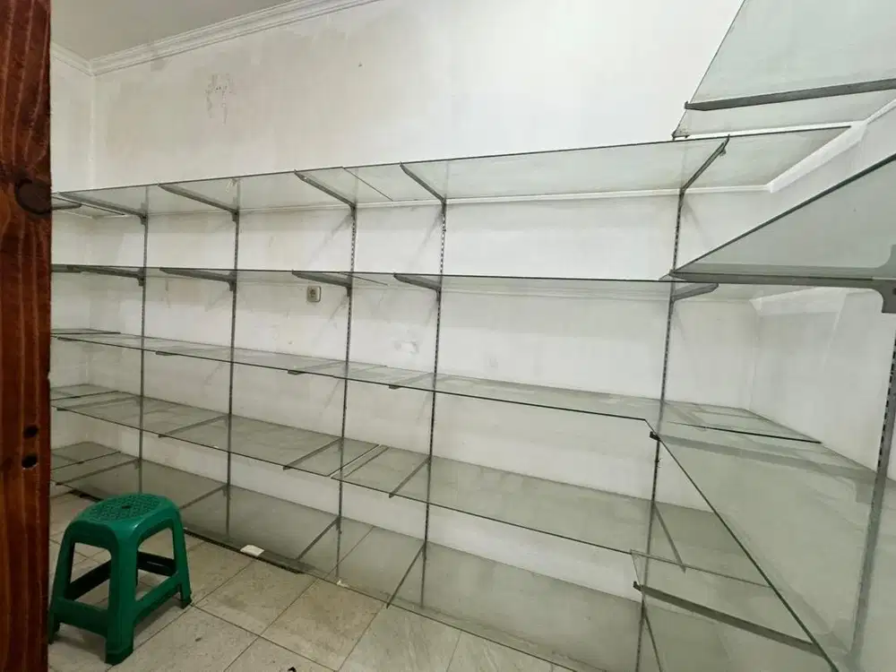borongan kaca murah kaca etalase kaca rak