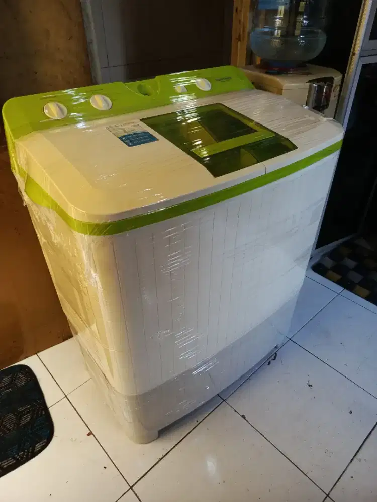 MESIN CUCI MERK POLITRON KAP 9KG NORMAL SIAP PAKAI