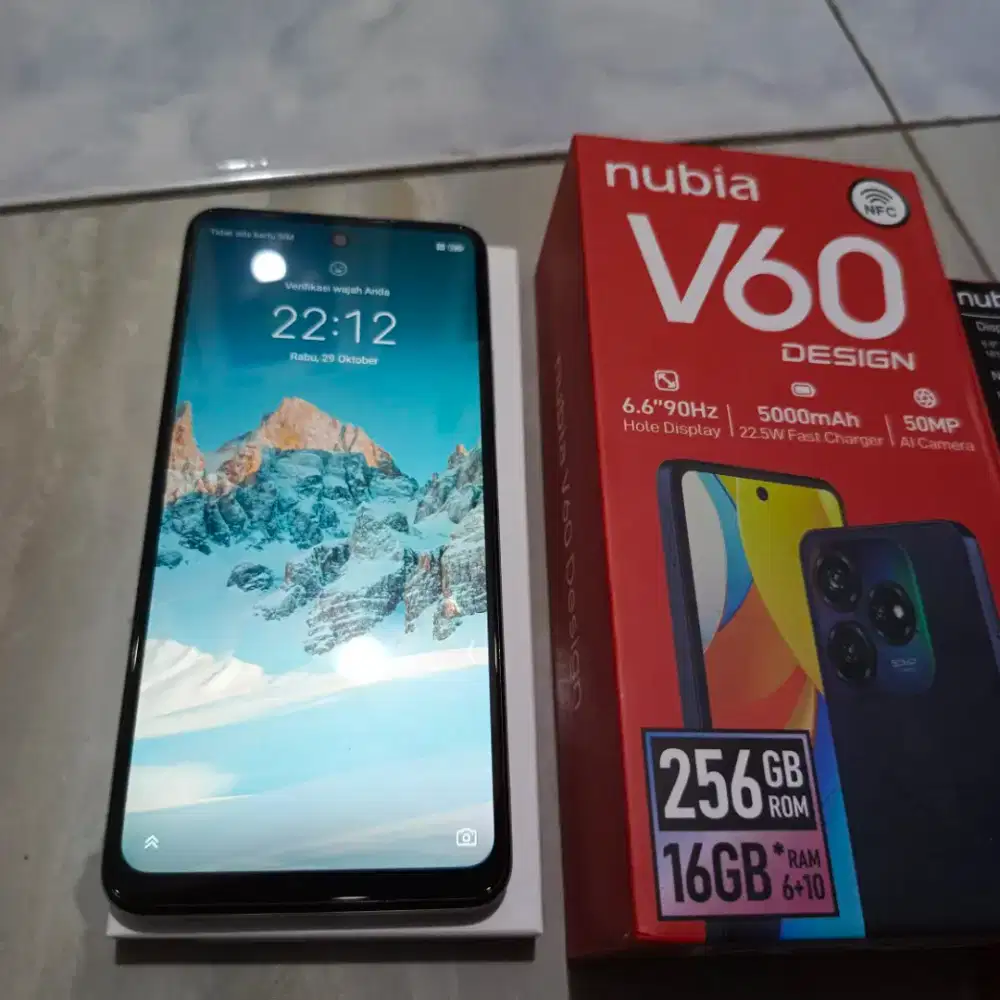 Zte Nubia V60 design 6/256 Fullset Mulus