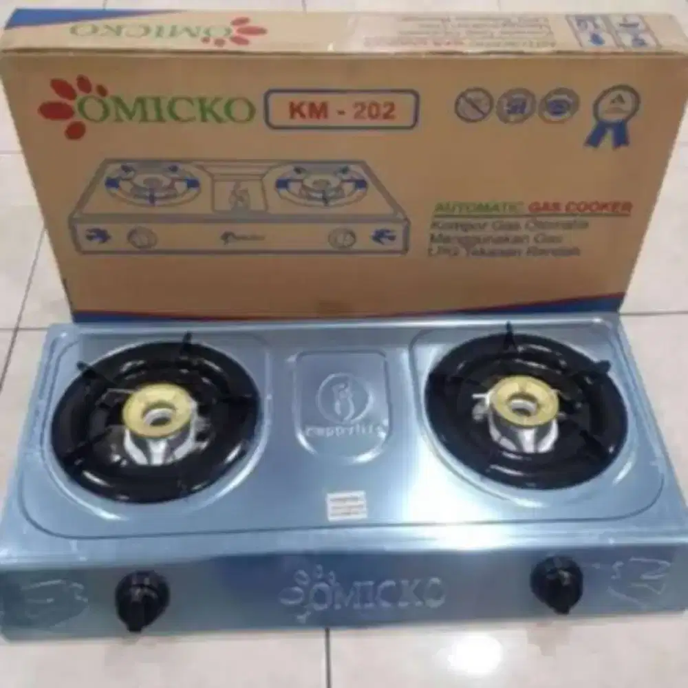 Kompor gas 2 tungku merk omicko