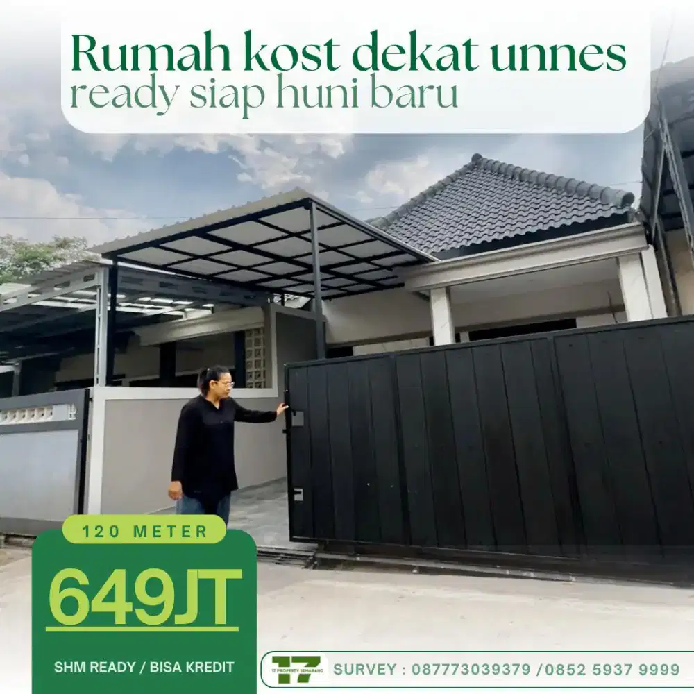 Rumah kost ready sangat murah dekat kampus unnes kota semarang