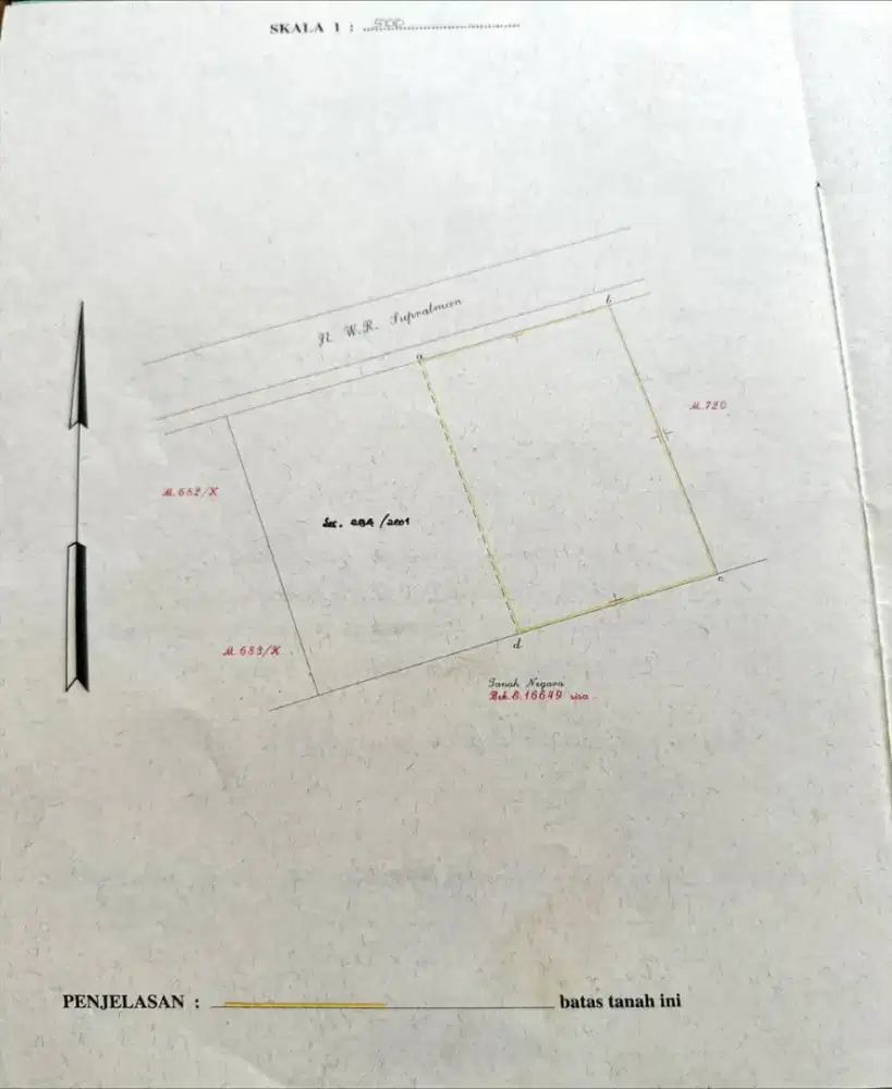 DIJUAL LAHAN KOMERSIAL AREA DI WR SUPRATMAN SURABAYA LOKASI PUSST KOTA