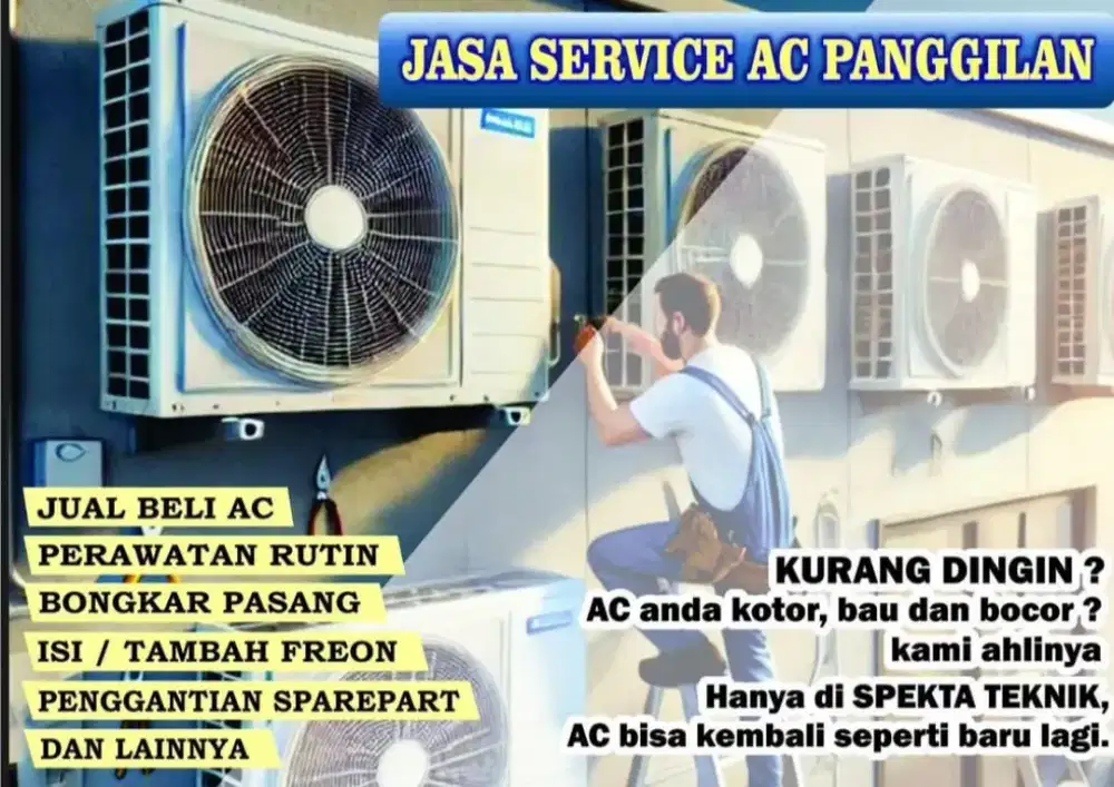 Jasa pasang AC perbaikan kulkas mesin cuci pompa air