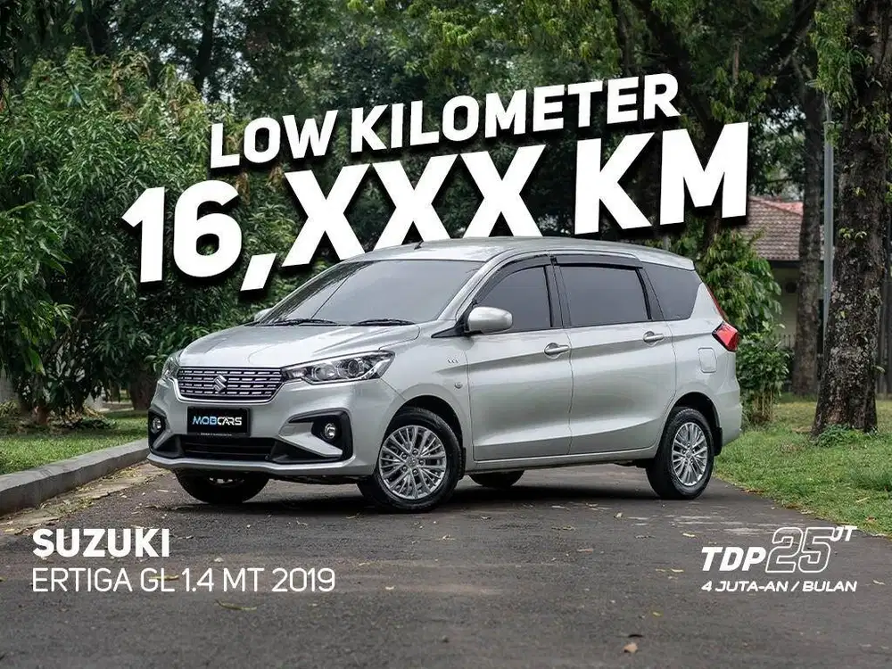 SUZUKI ERTIGA 1.4 GL MANUAL 2019 SILVER MOBCARS FREE GARANSI MESIN 2TH