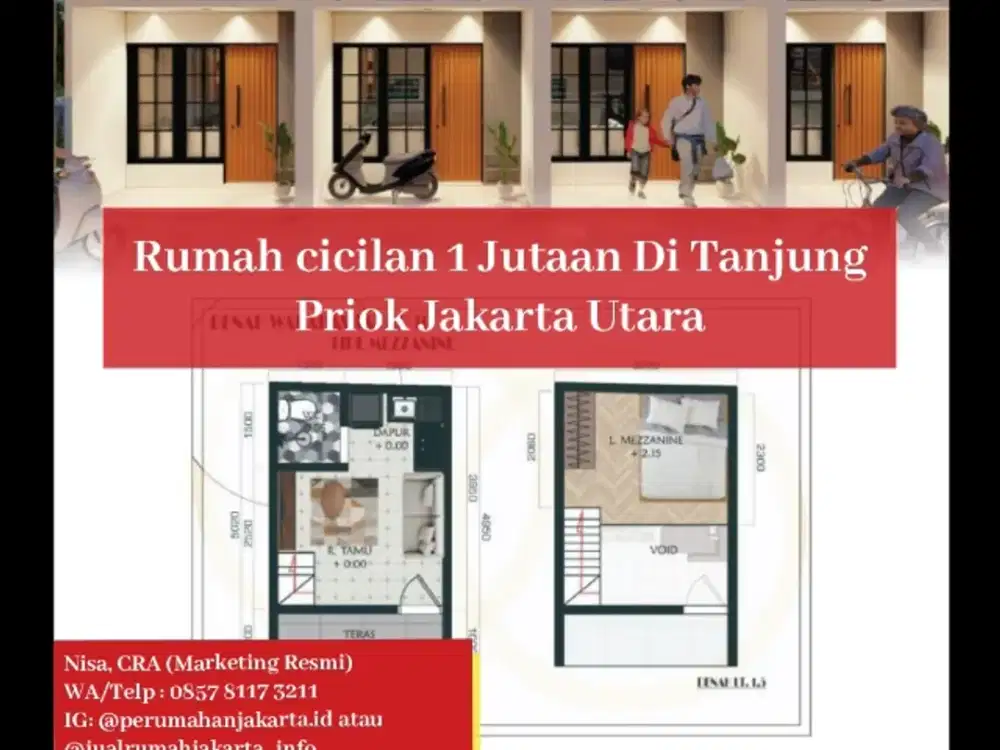 KPR Rumah 2 Lantai Dekat Stasiun Tanjung Priok Jakarta Utara