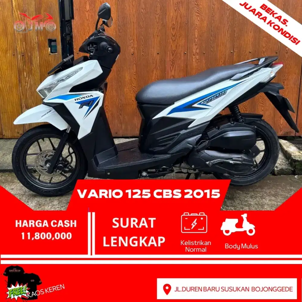 HONDA VARIO 125 CBS 2015 SURAT LENGKAP MULUSS SIAP PAKE NO KENDALA