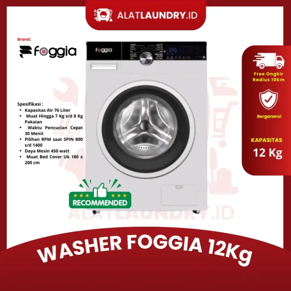 WASHER FOGGIA 12 Kg (Kapasitas Besar)