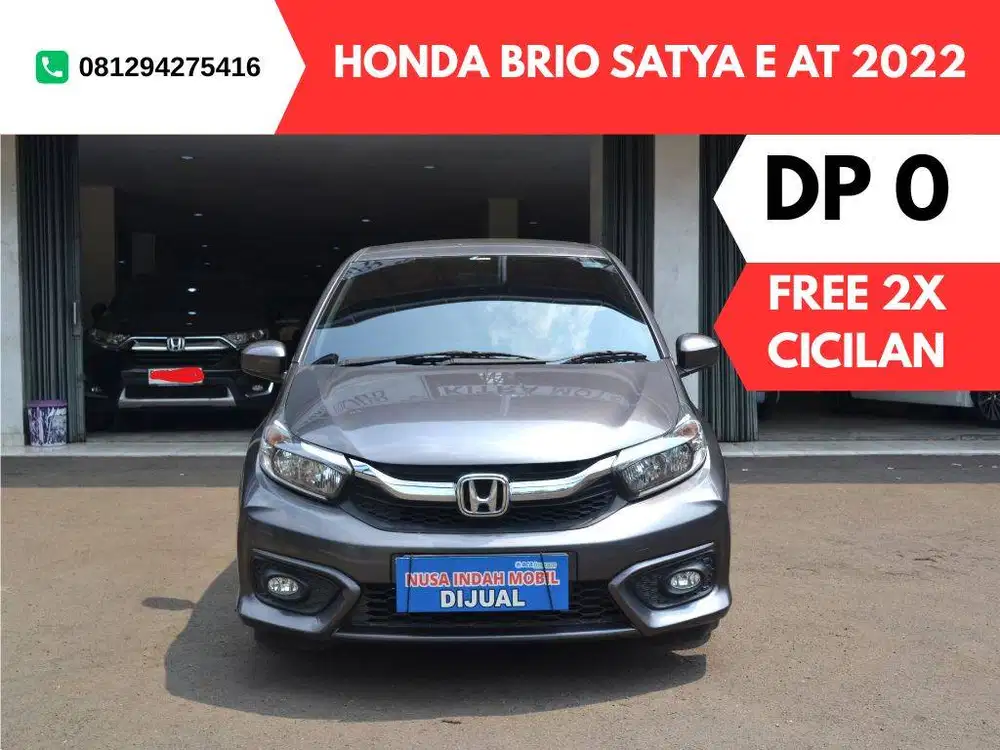 GRATIS 2X CICILAN Honda Brio Satya E MATIC 2022