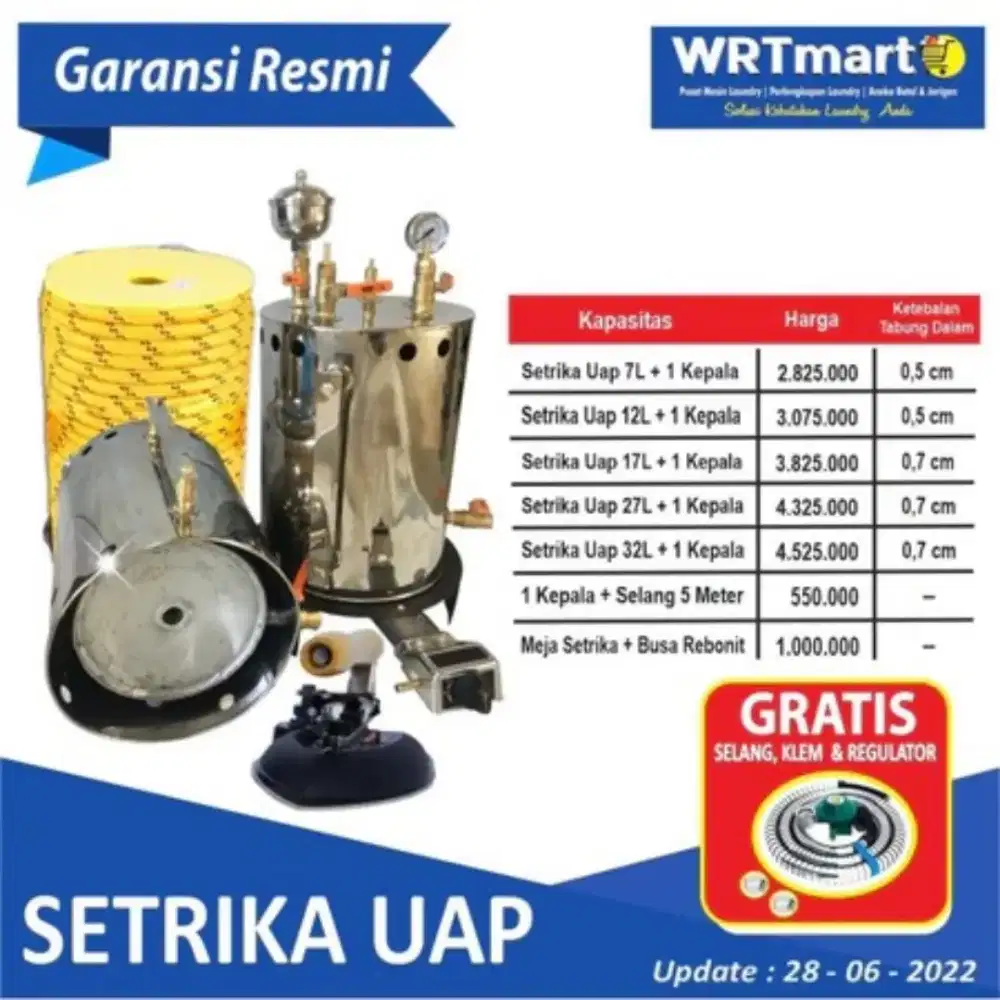 SETRIKA UAP BOILER LAUNDRY (GARANSI RESMI)