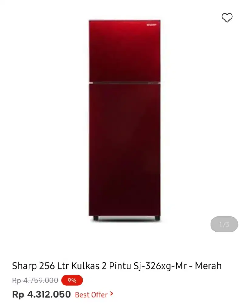 KULKAS SHARP 254 LITER