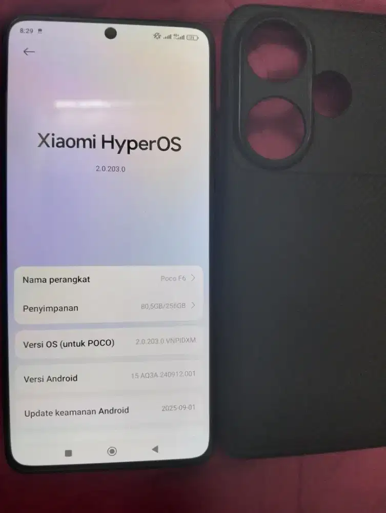 Poco F6 8/256 GB hitam snapdragon 8