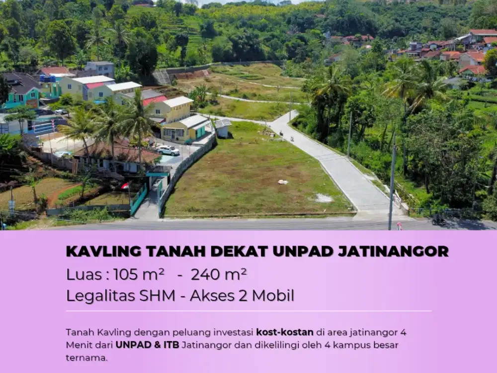 Tanah Jatinangor Cocok Untuk Kost