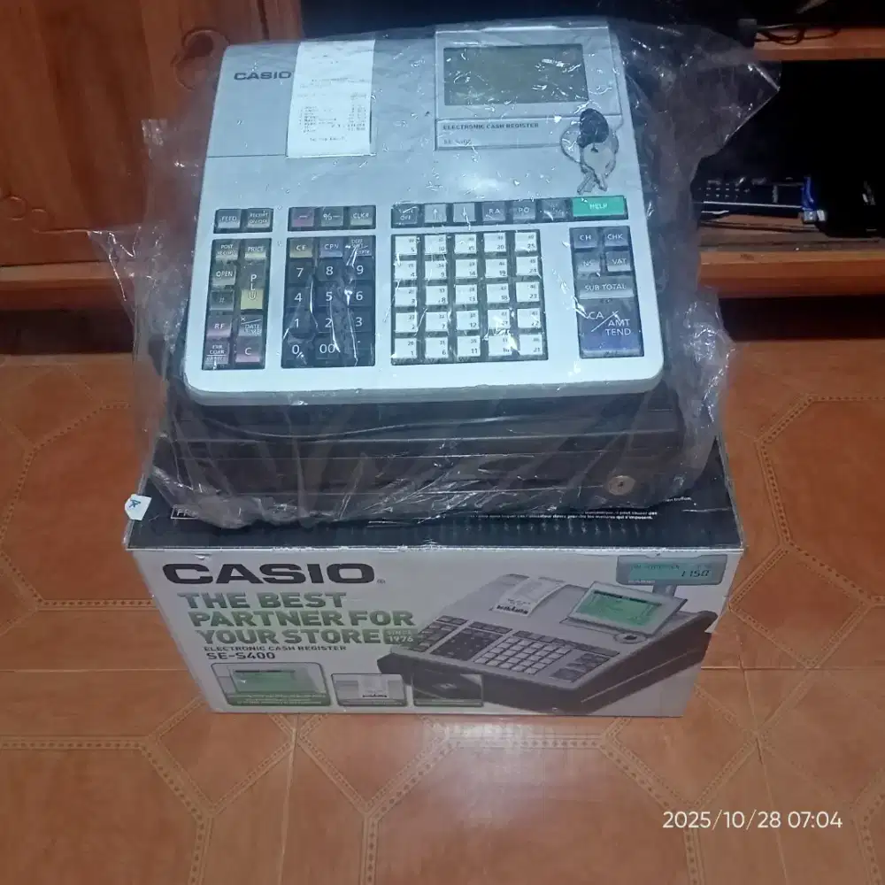 Mesin kasir Casio S400 komplit
