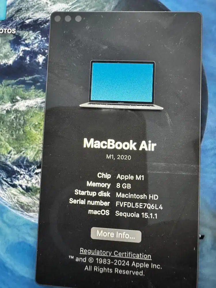 Macbook M1 8/256gb 2020