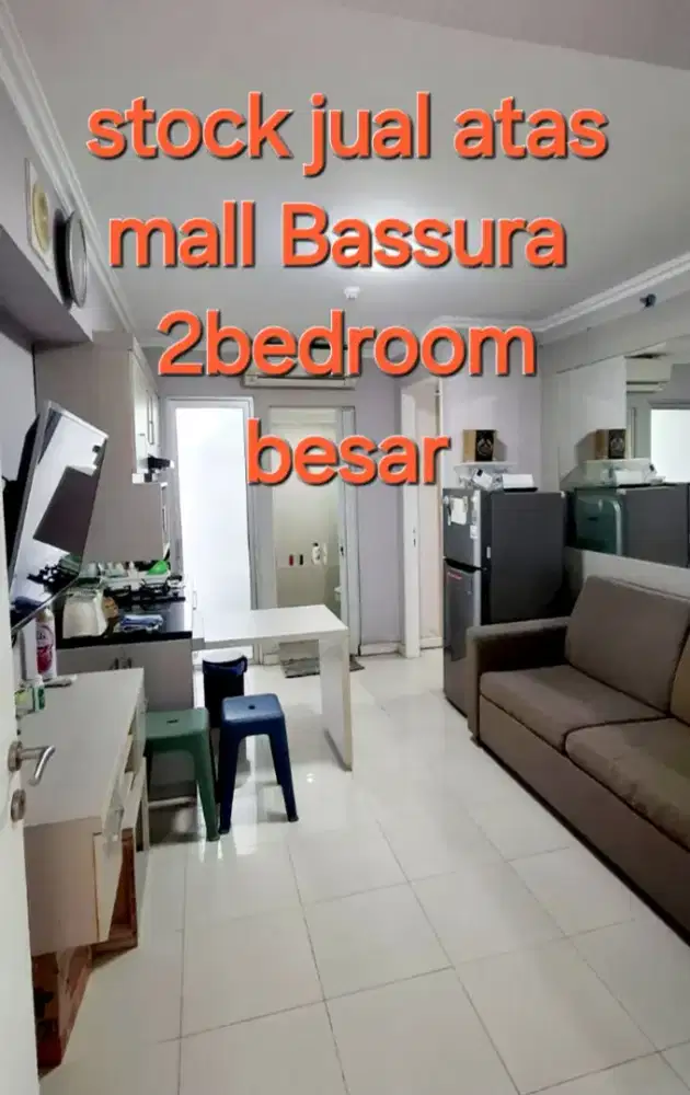 Di jual BU unit typr 2bedroom besar atas mall Bassura Sudah SHM