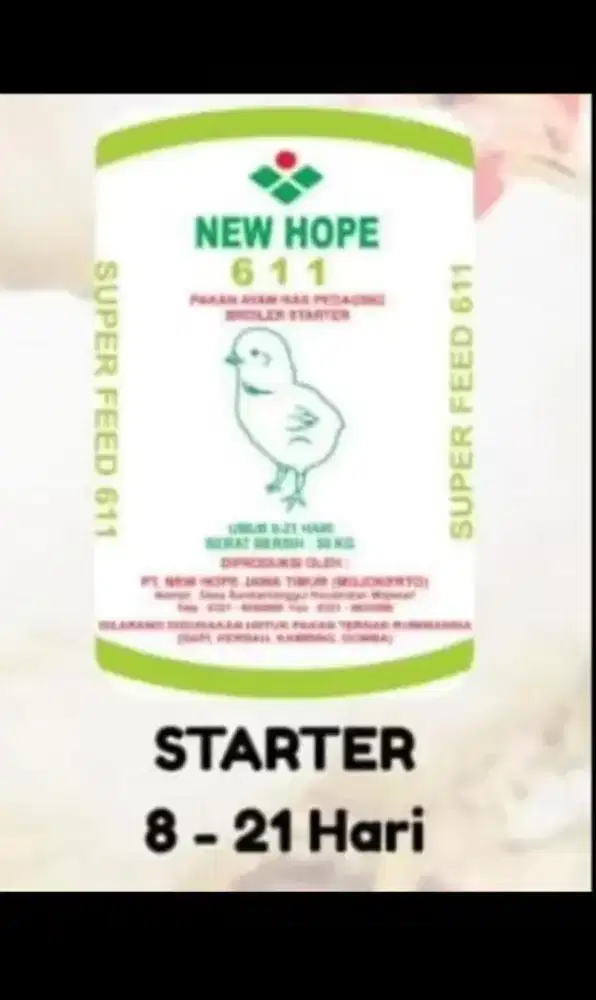 Pakan ayam new hope 611