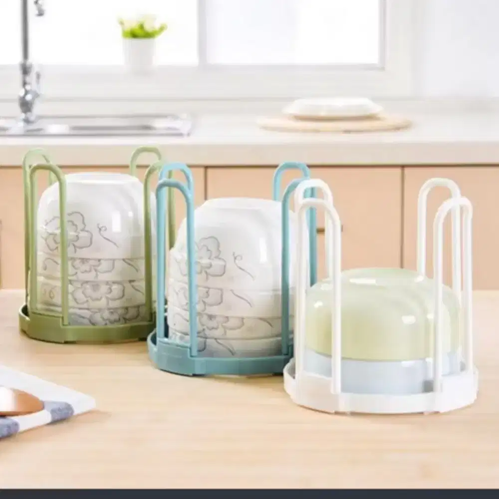 Rak piring serbaguna/rak mangkok susun dapur