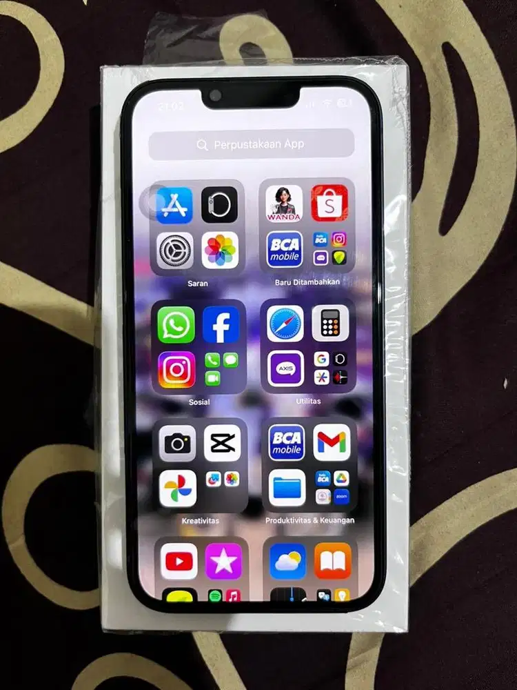 Iphone 13 128gb midnight mulus 100% baru 2bulan