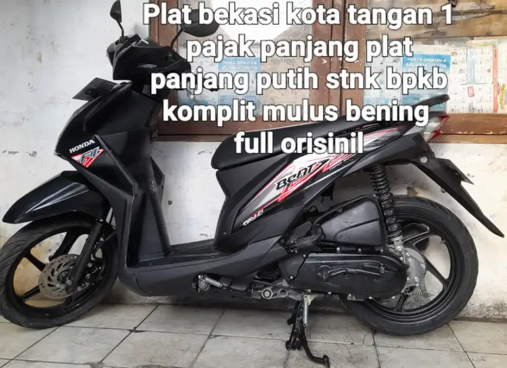 Honda Beat F1 2013 cw asli hitam Plat B bekasi tangan 1 pajak panjang