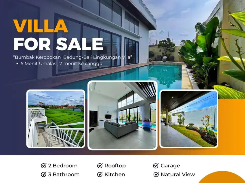 FOR SALE VILLA BRAND NEW WITH RICEFIELD VIEW