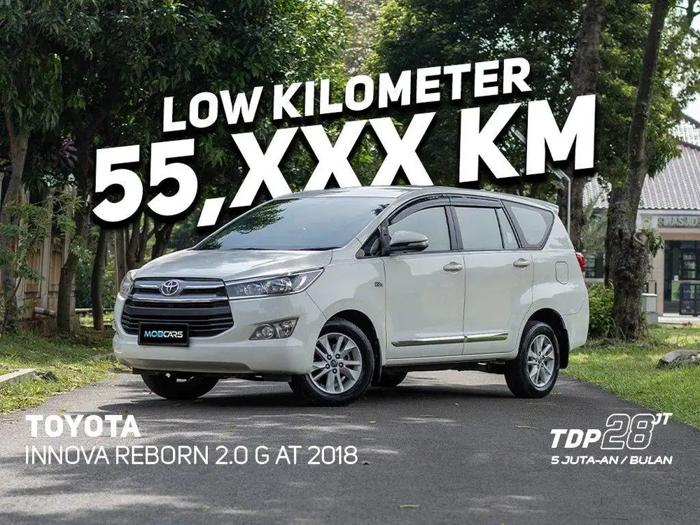 TOYOTA INNOVA REBORN 2.0 G MATIC 2018 BENSIN PUTIH MOBCARS [ KM  LOW ]
