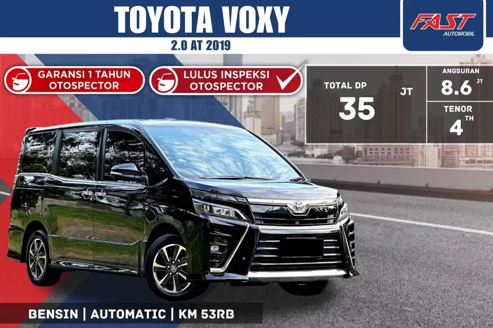 TOYOTA VOXY 2019 2.0 AT PANORAMIC LOW KM.53RB & PAJAK PANJANG #F4ST