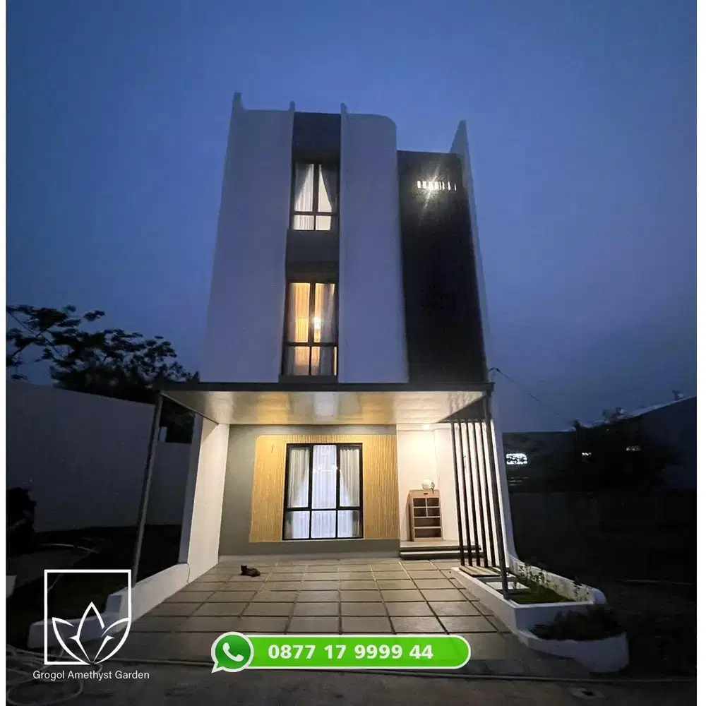 Jual Cluster 3 Lantai, Dekat Pintu Tol Sawangan,5 kamar,gratis mobil