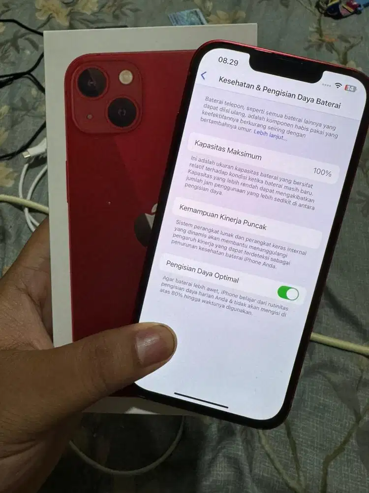 iPhone 13 RED 128GB Fullset ALL OP Inter No Minus