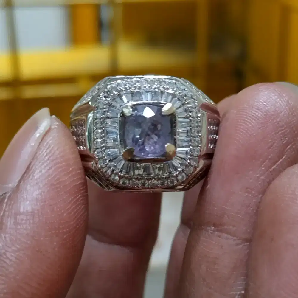 Permata spinel ungu kristal harga nett