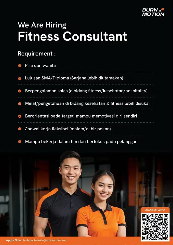 Sales Membership Gym/Fitness/Pilates