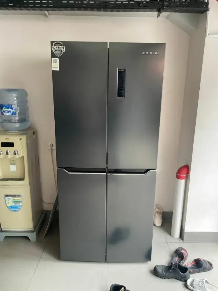 Kulkas Side By Side Mewah Modena 4 Pintu Silver