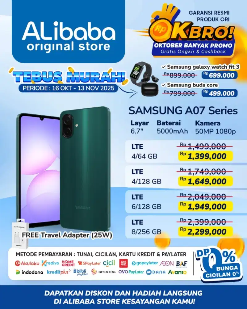 Samsung A07 Promo Tebus Murah