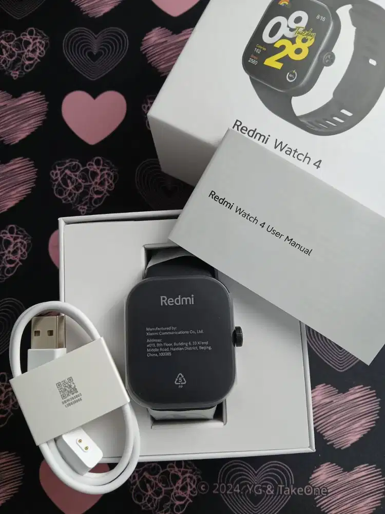 Xiaomi Redmi Watch 4 Smartwatch Digital Dial Black FullSet Jam Tangan