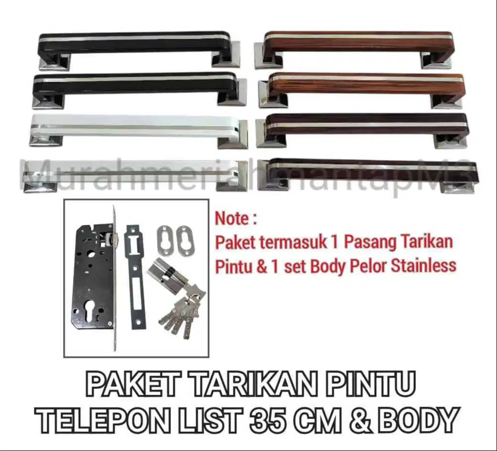 PAKET PULL HANDLE TELEPON LIST 35 CM PLUS BODY KUNCI PINTU / BODYPELOR