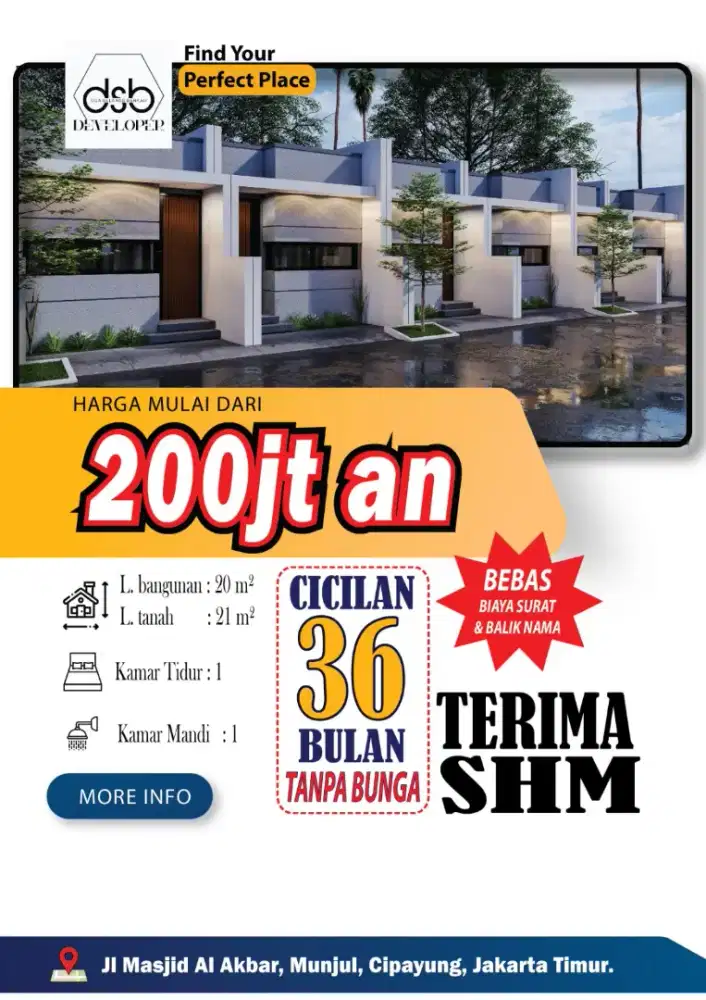 Rumah 200 juta'an di Jakarta