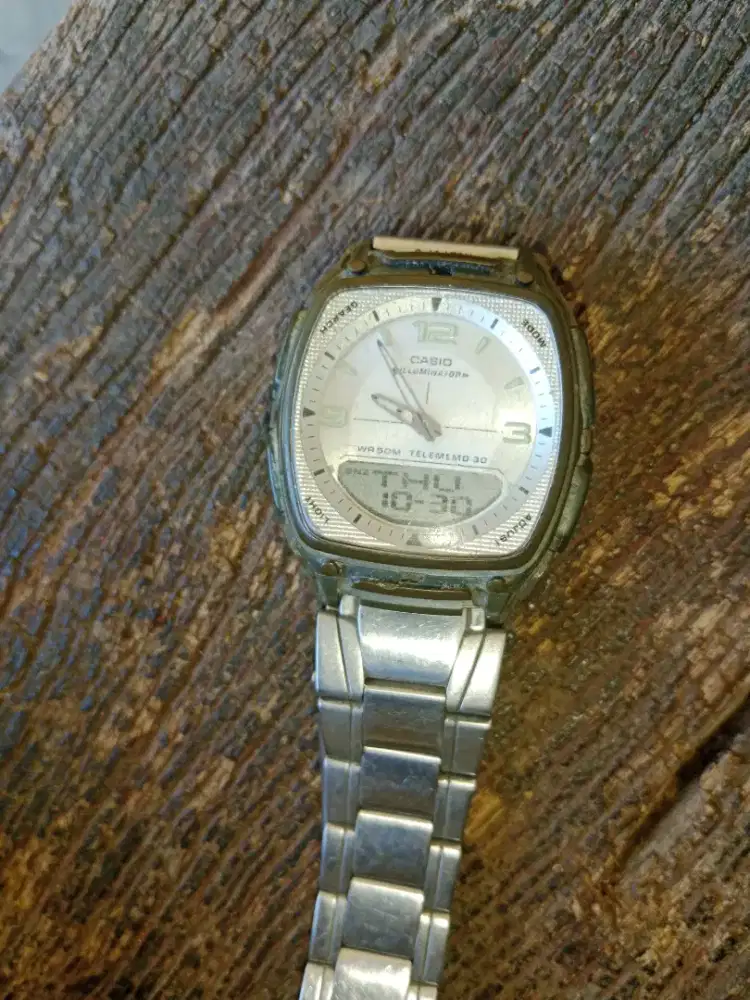 Jam casio lawas orijinal ilmunator habis batu dijamin nyala