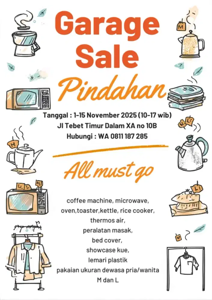 Garage Sale Pindahan Serba Murah