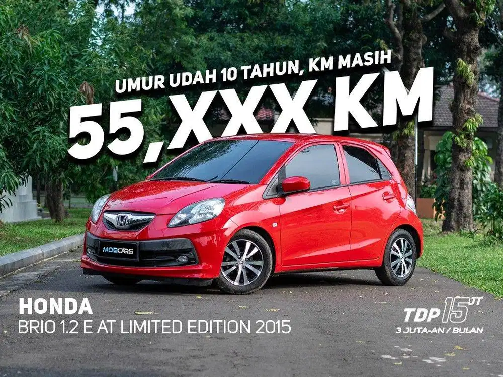 HONDA BRIO 1.2 MATIC LIMITED EDITION 2015 MERAH MOBCARS [ KM LOW ]