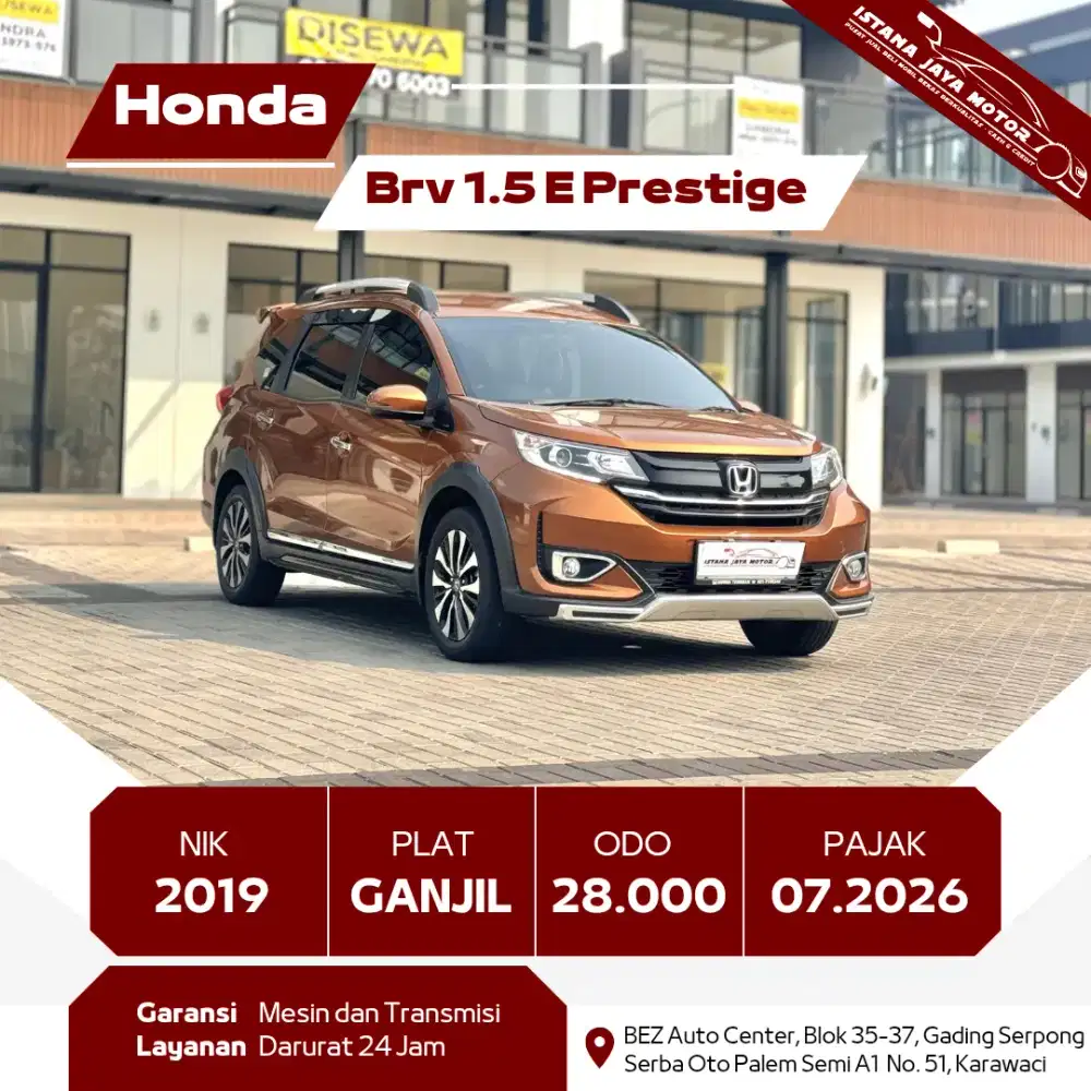 [TDP 15JT] HONDA BRV 1.5 E PRESTIGE CVT 2019