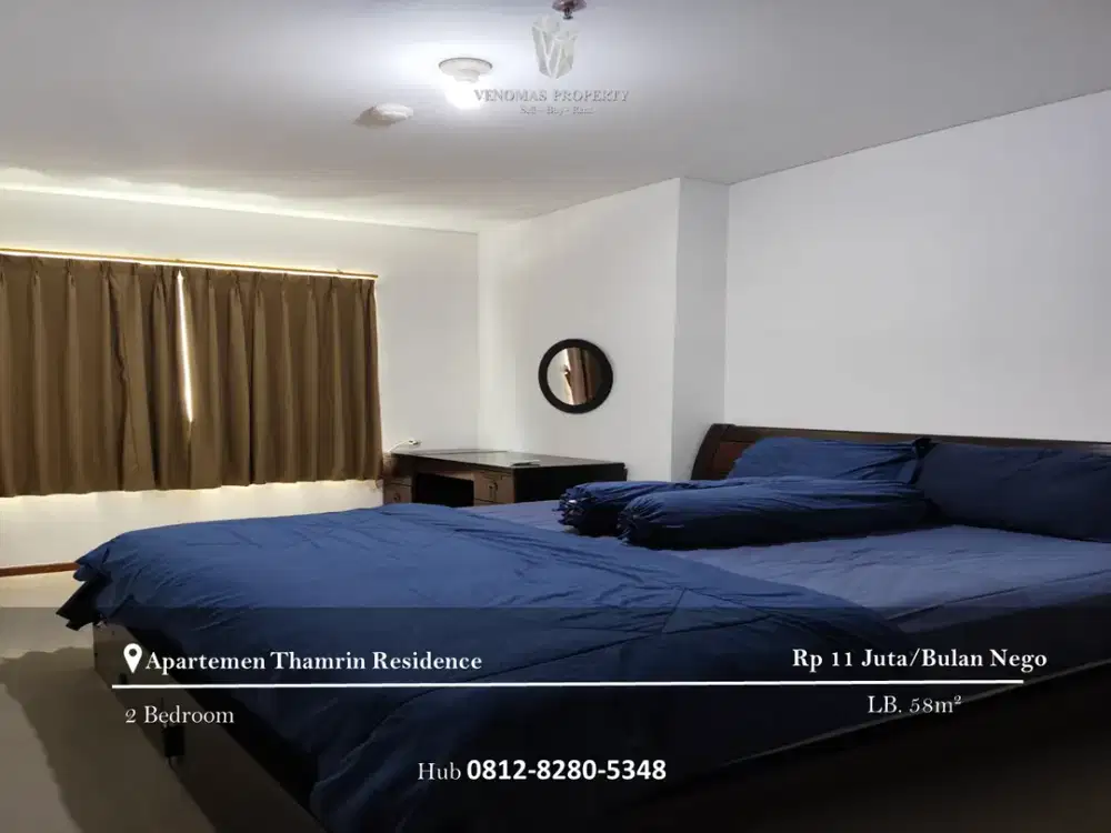 Disewakan Apartement Thamrin Residence 2BR Full Furnished Tower E