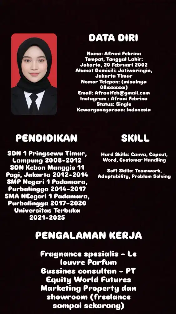 Siap Kerja, Fast Learner, Fresh Graduate Looking for New Opportunities