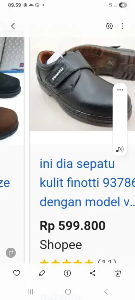 Sepatu kulit Finotti ukuran 40 baru