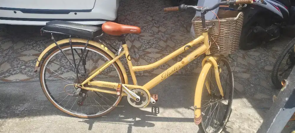 Sepeda ontel kuning