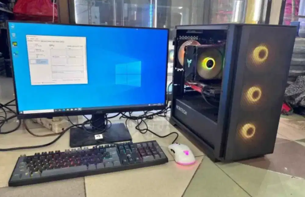 Komputer PC core i5 gen10 VGA GTX1650 ram 32gb + monitor 27inc