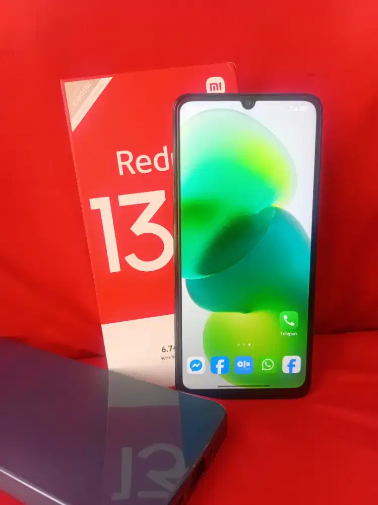 Xiaomi redmi 13c ram 6gb/128gb lengkap mulus segel bonus