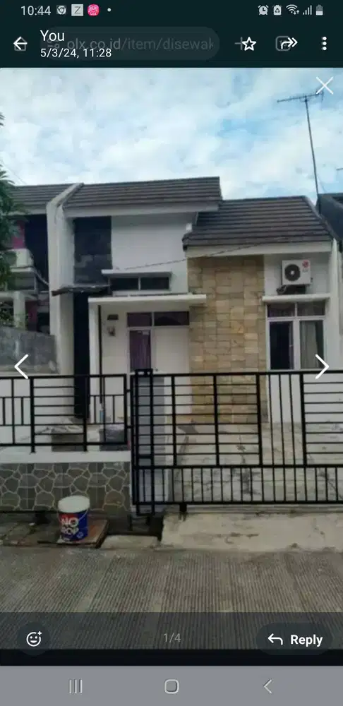 DISEWAKAN VIDA BEKASI FRAMBOSA RUMAH TERAWAT