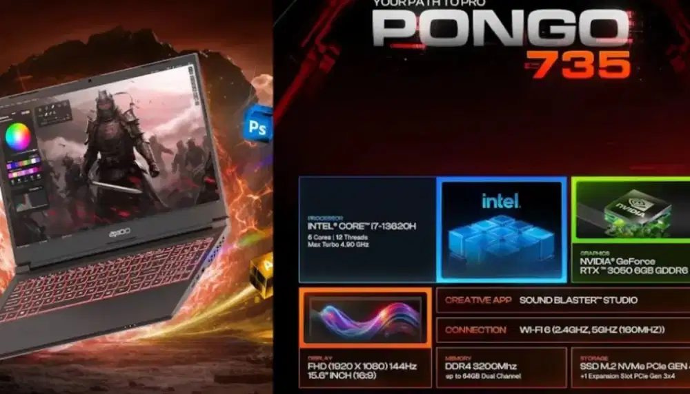 Axioo Pongo 735 core i7 brand Lokal yang tak kalah dengan brand lain