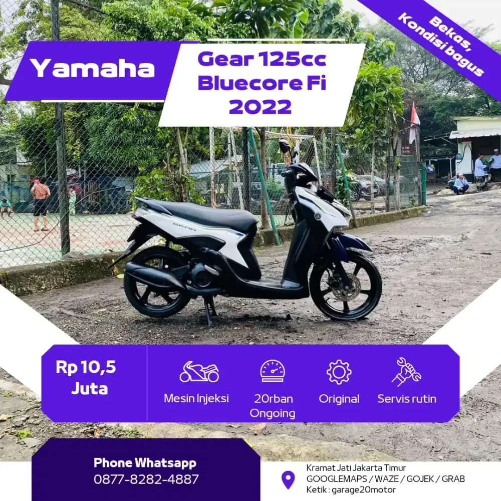 Yamaha All New Gear 125cc Bluecore Fi Tahun 2022
