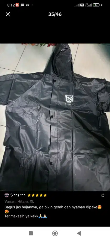 Jas hujan gravity bahan tebal